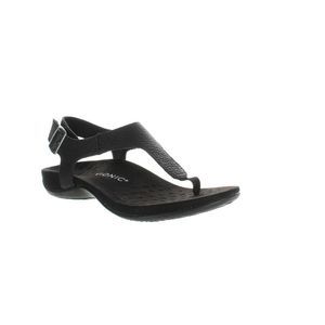 NEW in box! VIONIC Terra Rest Sandal black toe post with velcro ankle strap, 8.5